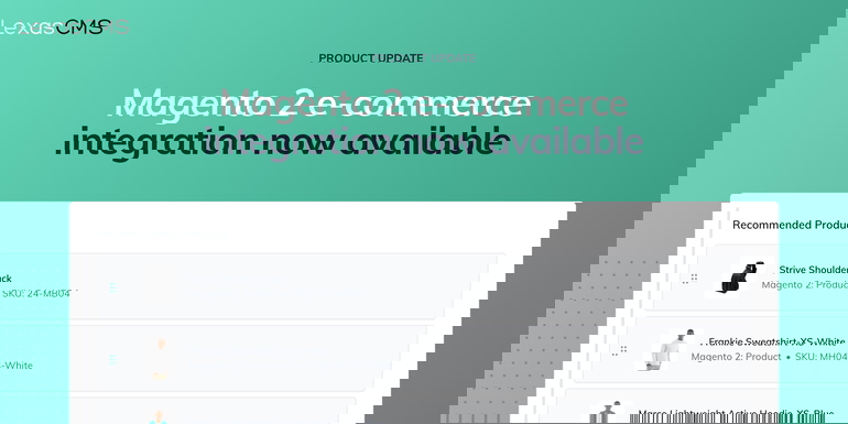 Cover for Magento 2 e-commerce integration now available